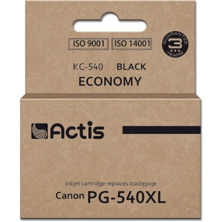 Actis Συμβατό Μελάνι Εκτυπωτή InkJet Canon PG-540XL 22ml Μαύρο 1τμχ