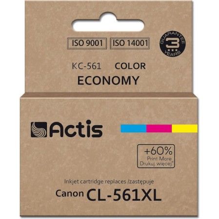 Actis Συμβατό Μελάνι Εκτυπωτή InkJet Canon CL-561XL 18ml Κίτρινο 1τμχ