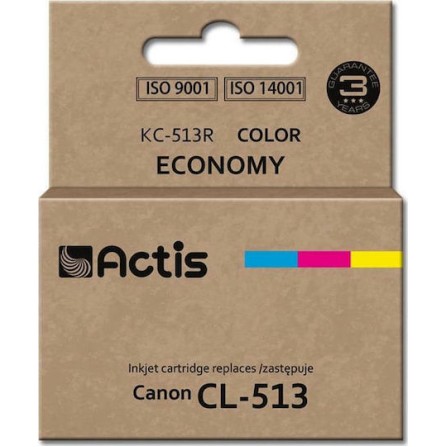 Actis Συμβατό Μελάνι Εκτυπωτή InkJet Canon CL-513 15ml Πολλαπλό (Color) 1τμχ