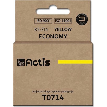 Actis Συμβατό Μελάνι Εκτυπωτή InkJet Epson T0714 13.5ml Κίτρινο 1τμχ