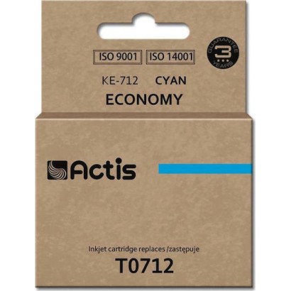 Actis Συμβατό Μελάνι Εκτυπωτή InkJet Epson T0712 13.5ml Κυανό 1τμχ