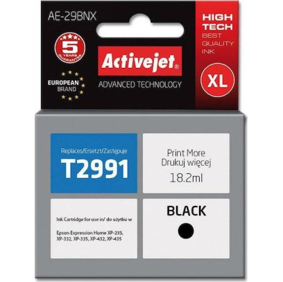 Active Jet Συμβατό Μελάνι Εκτυπωτή InkJet Epson 29XL T2991 18.2ml Μαύρο 1τμχ