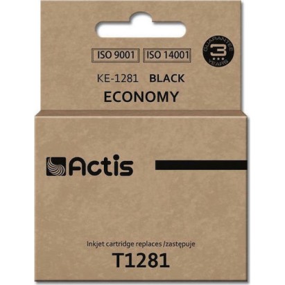Actis Συμβατό Μελάνι Εκτυπωτή InkJet Epson T1281 15ml Μαύρο 1τμχ