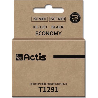 Actis Συμβατό Μελάνι Εκτυπωτή InkJet Epson T1291 18ml Μαύρο 1τμχ