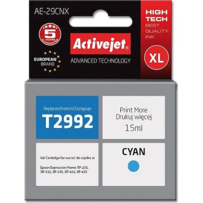 Active Jet Συμβατό Μελάνι Εκτυπωτή InkJet Epson 29XL T2992 15ml Κυανό 1τμχ