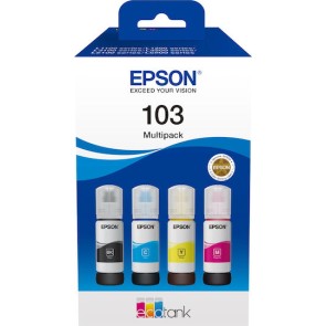 Epson 103 Γνήσιο Πακέτο 4 Μελανιών Εκτυπωτή InkJet Κίτρινο / Κυανό / Ματζέντα / Μαύρο (C13T00S64A)