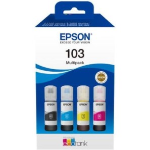 Epson 103 Γνήσιο Πακέτο 4 Μελανιών Εκτυπωτή InkJet Κίτρινο / Κυανό / Ματζέντα / Μαύρο (C13T00S64A)
