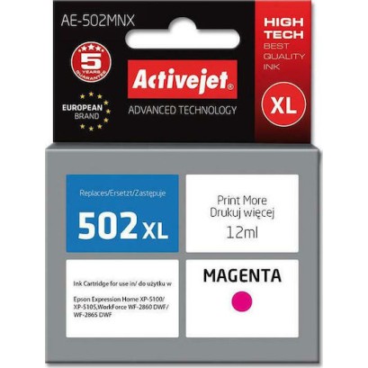 Active Jet Συμβατό Μελάνι Εκτυπωτή InkJet Epson 502XL W34010 12ml Ματζέντα