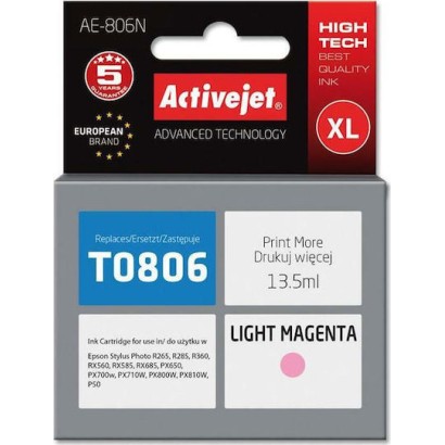 Active Jet Συμβατό Μελάνι Εκτυπωτή InkJet Epson T0806 13.5ml Ματζέντα 1τμχ