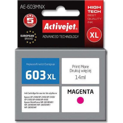 Active Jet Συμβατό Μελάνι Εκτυπωτή InkJet Epson 603XL C13T03A34 14ml Ματζέντα 1τμχ