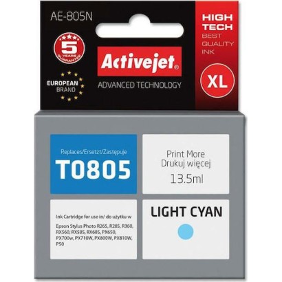 Active Jet Συμβατό Μελάνι Εκτυπωτή InkJet Epson T0805 13.5ml Κυανό 1τμχ