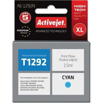 Active Jet Συμβατό Μελάνι Εκτυπωτή InkJet Epson T1292 15ml Κυανό 1τμχ