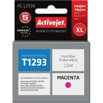 Active Jet Συμβατό Μελάνι Εκτυπωτή InkJet Epson T1293 15ml Ματζέντα 1τμχ