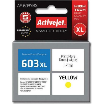 Active Jet Συμβατό Μελάνι Εκτυπωτή InkJet Epson 603XL T03A44 14ml Κίτρινο 1τμχ