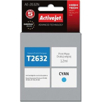 Active Jet Συμβατό Μελάνι Εκτυπωτή InkJet Epson T2632 12ml Κυανό 1τμχ