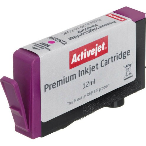 Active Jet Συμβατό Μελάνι Εκτυπωτή InkJet HP 655 CZ111AE 600 Σελίδων 12ml Ματζέντα 1τμχ