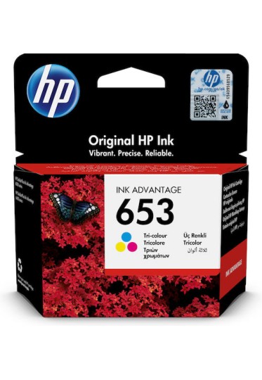 HP 653 Γνήσιο Μελάνι Εκτυπωτή InkJet Πολλαπλό (Color) (3YM74AE)