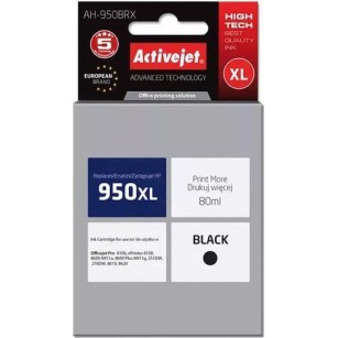 Active Jet Συμβατό Μελάνι Εκτυπωτή InkJet HP 950XL CN045AE 80ml Μαύρο 1τμχ