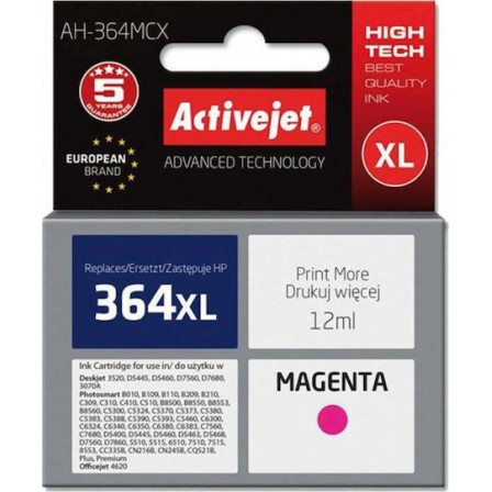Active Jet Συμβατό Μελάνι Εκτυπωτή InkJet HP 364XL CB324EE 12ml Ματζέντα 1τμχ