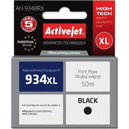 Active Jet Συμβατό Μελάνι Εκτυπωτή InkJet HP 934XL C2P23AE 50ml Μαύρο
