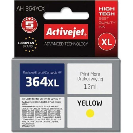 Active Jet Συμβατό Μελάνι Εκτυπωτή InkJet HP 364XL CB325EE 12ml Κίτρινο 1τμχ