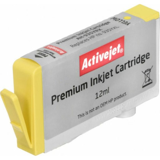 Active Jet Συμβατό Μελάνι Εκτυπωτή InkJet HP 935XL C2P26AE 12ml Κίτρινο 1τμχ