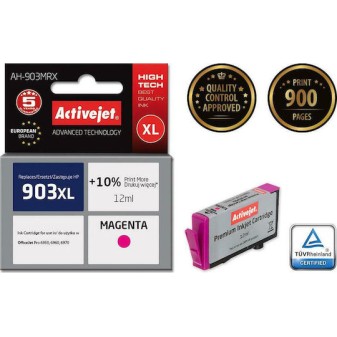 Active Jet Συμβατό Μελάνι Εκτυπωτή InkJet HP 903XL T6M07AE 12ml Ματζέντα 1τμχ