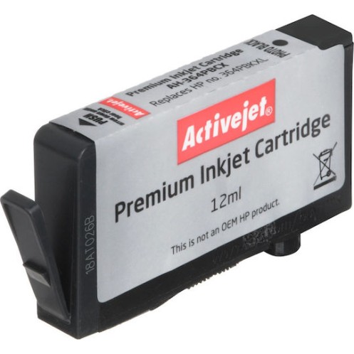 Active Jet Συμβατό Μελάνι Εκτυπωτή InkJet HP 364XL CB322EE 12ml Μαύρο 1τμχ