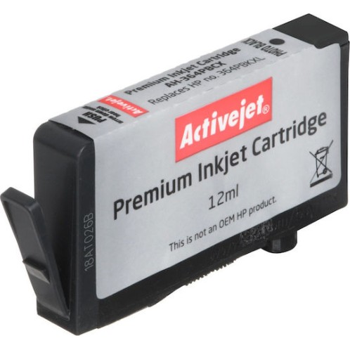 Active Jet Συμβατό Μελάνι Εκτυπωτή InkJet HP 364XL CB322EE 12ml Μαύρο 1τμχ