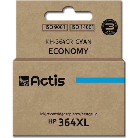Actis Συμβατό Μελάνι Εκτυπωτή InkJet HP 364XL CB323EE 12ml Κυανό 1τμχ