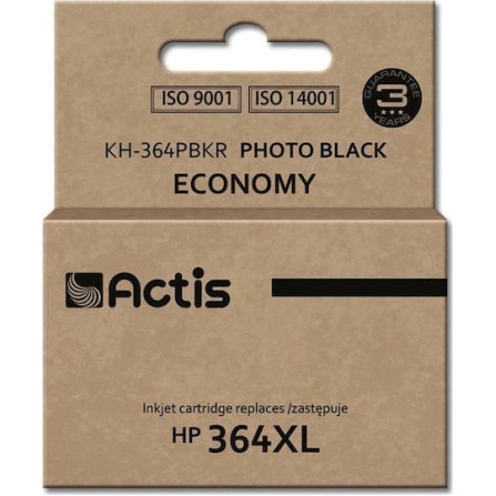 Actis Συμβατό Μελάνι Εκτυπωτή InkJet HP 364XL CB322EE 12ml Μαύρο 1τμχ