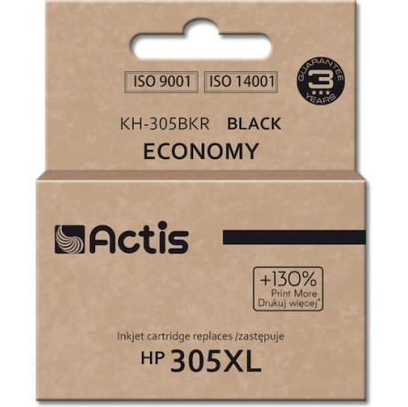 Actis Συμβατό Μελάνι Εκτυπωτή InkJet HP 305XL 3YM62AE 20ml Μαύρο 1τμχ