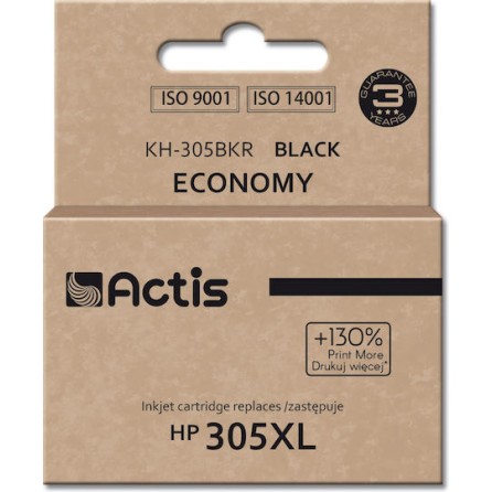 Actis Συμβατό Μελάνι Εκτυπωτή InkJet HP 305XL 3YM62AE 20ml Μαύρο 1τμχ