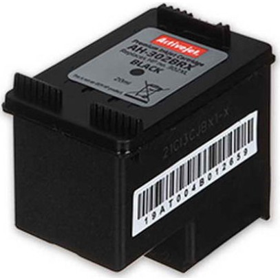 Active Jet Συμβατό Μελάνι Εκτυπωτή InkJet HP 302XL F6U68AE 20ml Μαύρο 1τμχ