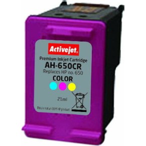 Active Jet Συμβατό Μελάνι Εκτυπωτή InkJet HP 650 CZ102AE 420 Σελίδων 21ml Πολλαπλό (Color) 1τμχ