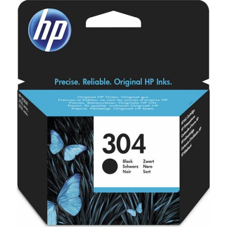 HP 304 Γνήσιο Μελάνι Εκτυπωτή InkJet Μαύρο (N9K06AE)