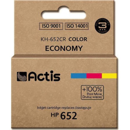 Actis Συμβατό Μελάνι Εκτυπωτή InkJet HP 652 F6V24AE 15ml Πολλαπλό (Color) 1τμχ
