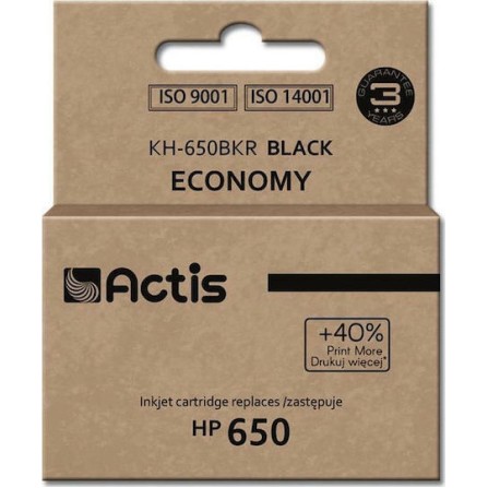 Actis Συμβατό Μελάνι Εκτυπωτή InkJet HP 650 CZ101AE 15ml Μαύρο 1τμχ