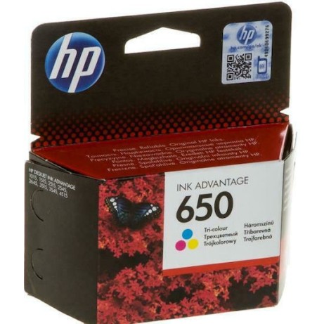 HP 650 Γνήσιο Μελάνι Εκτυπωτή InkJet Πολλαπλό (Color) (CZ102AE)