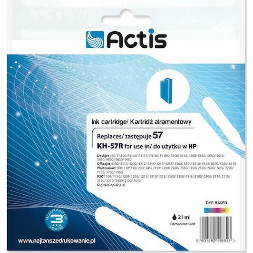 Actis Συμβατό Μελάνι Εκτυπωτή InkJet HP 57 C6657AE 18ml Πολλαπλό (Color)