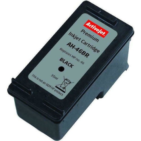 Active Jet Συμβατό Μελάνι Εκτυπωτή InkJet HP 46 CZ637AE 35ml Μαύρο 1τμχ