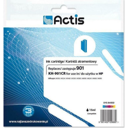 Actis Συμβατό Μελάνι Εκτυπωτή InkJet HP 901XL CC656AE 20ml Πολλαπλό (Color)
