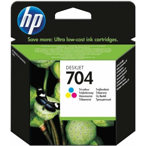 HP 704 Γνήσιο Μελάνι Εκτυπωτή InkJet Πολλαπλό (Color) (CN693AE)