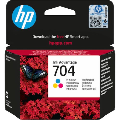 HP 704 Γνήσιο Μελάνι Εκτυπωτή InkJet Πολλαπλό (Color) (CN693AE)