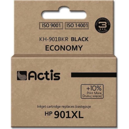 Actis Συμβατό Μελάνι Εκτυπωτή InkJet HP 901XL CC656AE 20ml Μαύρο 1τμχ