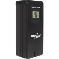 Green Blue GB522 Ασύρματος Μετεωρολογικός Σταθμός Ψηφιακός Επιτραπέζιος Μαύρος