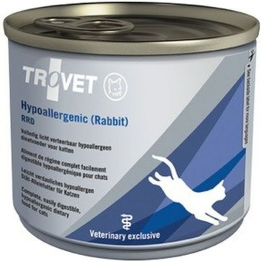 Trovet Hypoallergenic RRD Υγρή Τροφή για Ενήλικες Γάτες σε Κονσέρβα με Κουνέλι χωρίς Γλουτένη 200gr