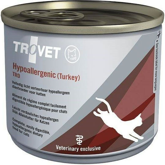 Trovet Hypoallergenic TRD Υγρή Τροφή για Γάτες σε Κονσέρβα με Γαλοπούλα χωρίς Γλουτένη 200gr