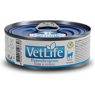 Farmina Hypoallergenic Υγρή Τροφή για Ενήλικες Γάτες σε Κονσέρβα με Πατάτες και Χοιρινό χωρίς Γλουτένη 85gr