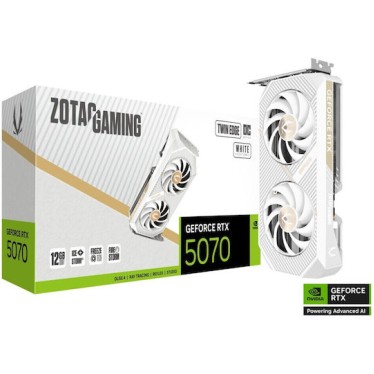 Zotac GeForce RTX 5070 12GB GDDR7 Twin Edge OC White Edition Κάρτα Γραφικών